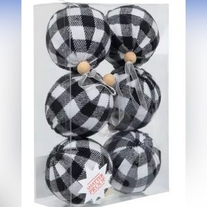Buffalo Plaid Fabric Ornaments - 3 Sets of 6. 18 total. Shatter Proof!